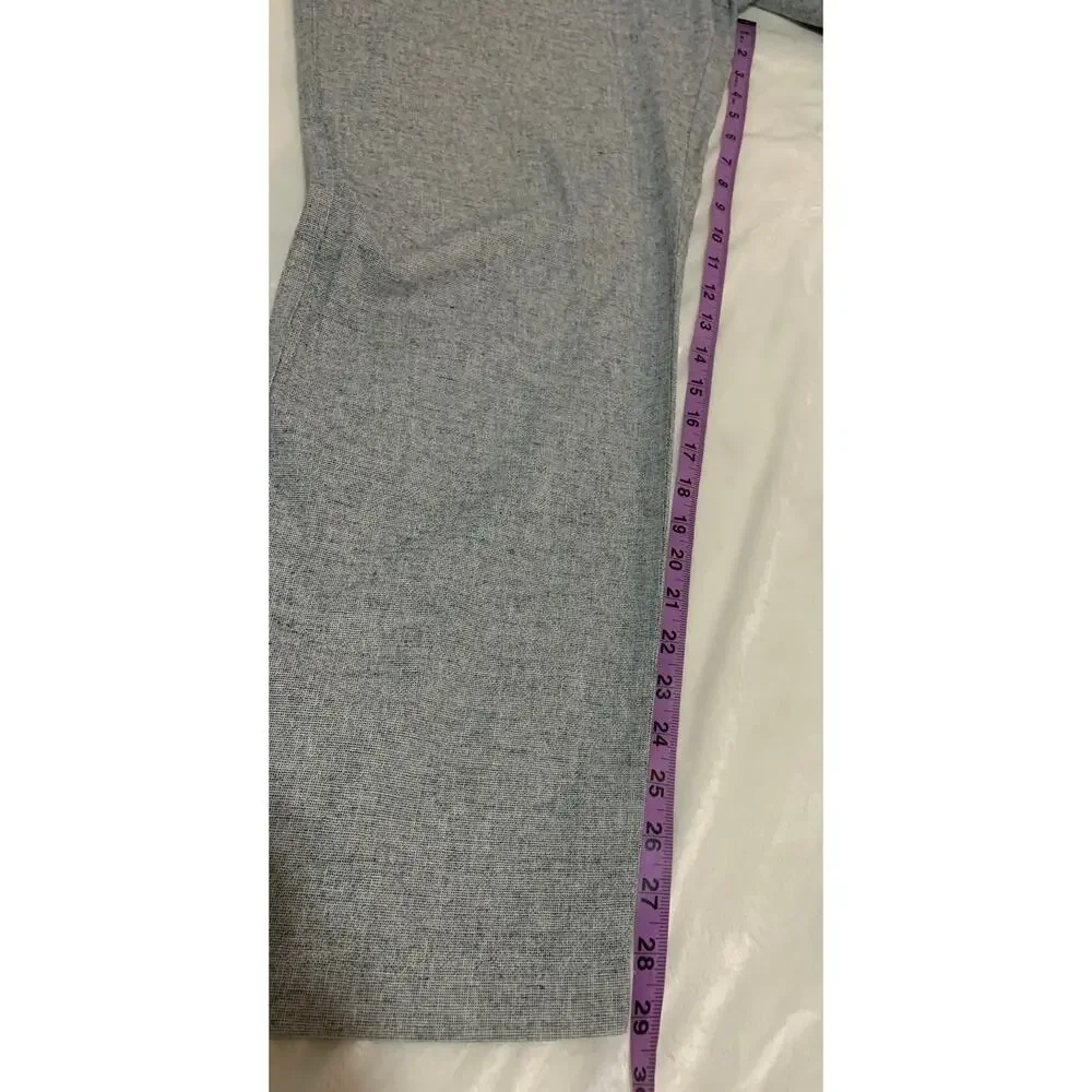 Men's Banana Republic Linen Blend Dress Trouser Pants Light Gray Size 35X32